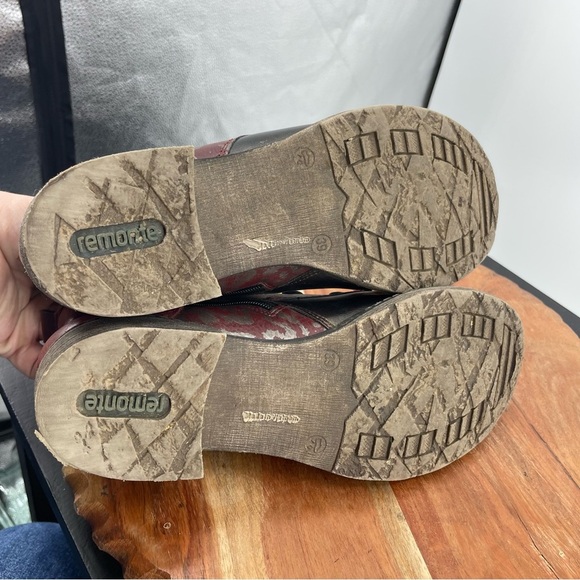 Remonte Rieker Chandra 91 Combat Boots Vino Maroon/Antik Bronze red 39 US 8 - Picture 6 of 7